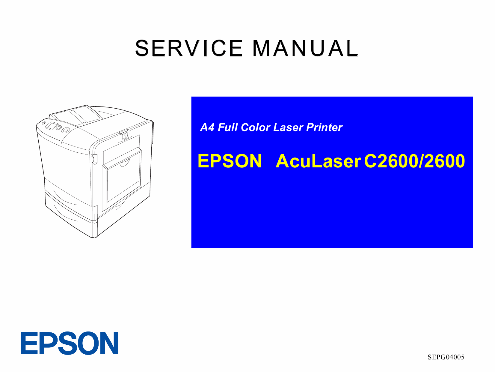 EPSON AcuLaser C2600 Service Manual-1 EPSON AcuLaser C2600 Service Manual-1