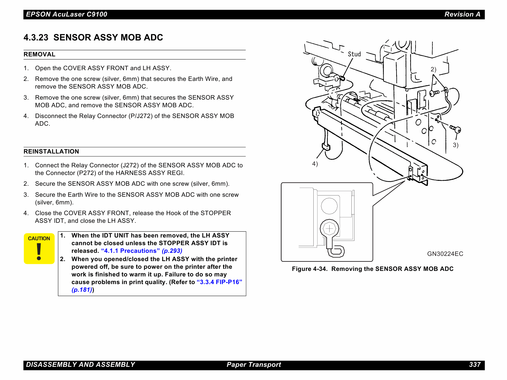 EPSON AcuLaser C9100 Service Manual-3 EPSON AcuLaser C9100 Service Manual-3