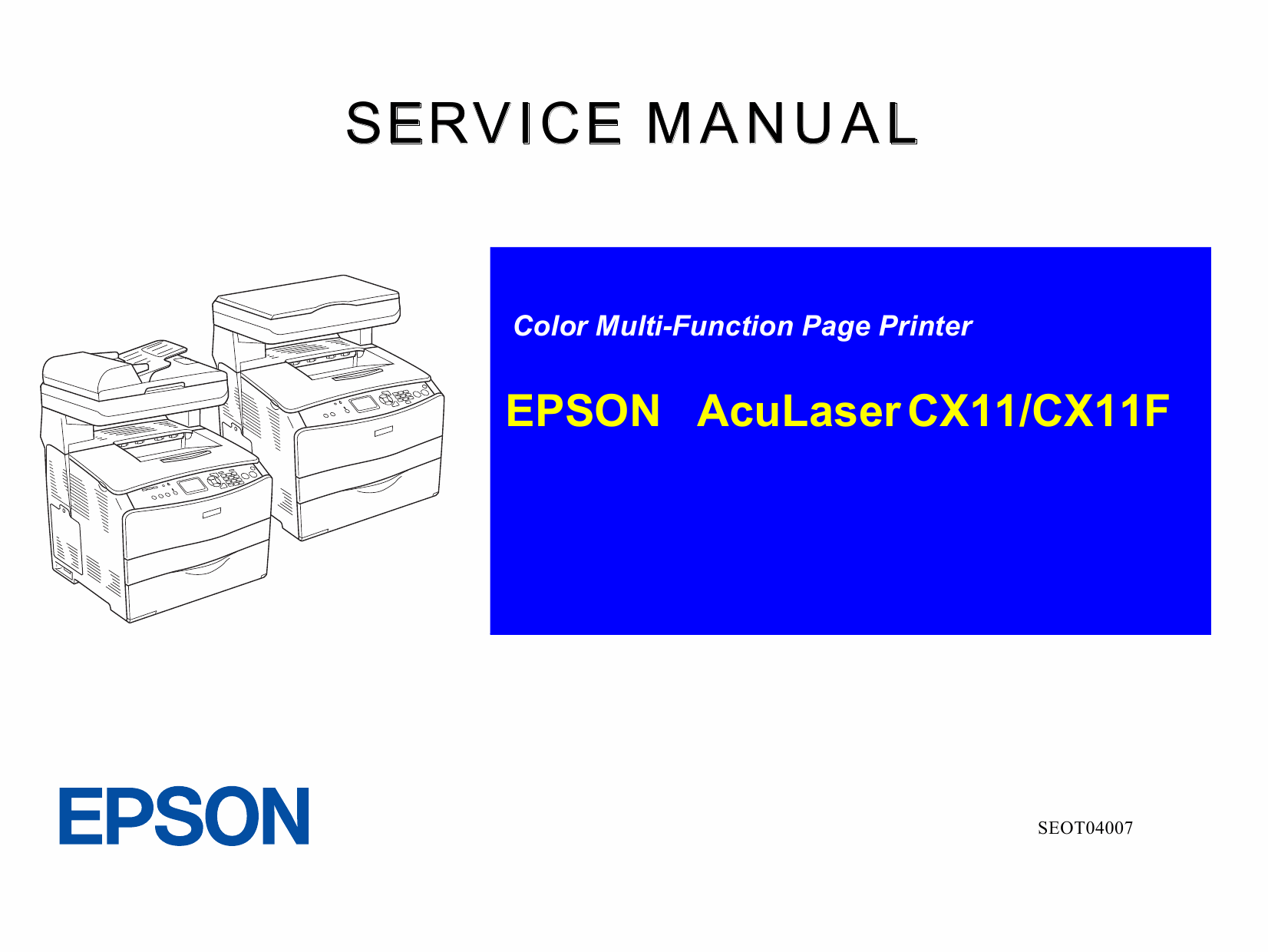 EPSON AcuLaser CX11 CX11F Service Manual-1 EPSON AcuLaser CX11 CX11F Service Manual-1