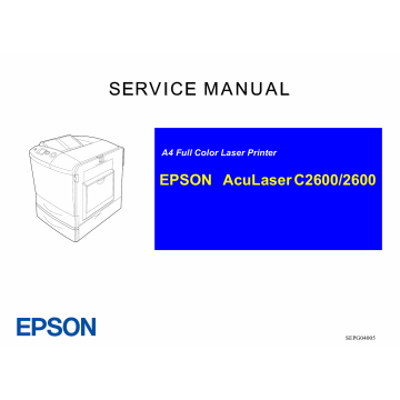 EPSON AcuLaser C2600 Service Manual