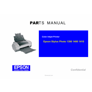 EPSON StylusPhoto 1390 1400 1410 Parts Manual