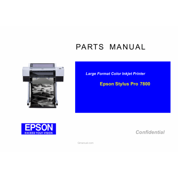 EPSON StylusPro 7800 Parts Manual