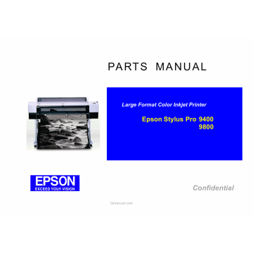 EPSON StylusPro 9400 9800 Parts Manual