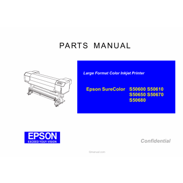 EPSON SureColor S50600 S50610 S50650 S50670 S50680 Parts Manual
