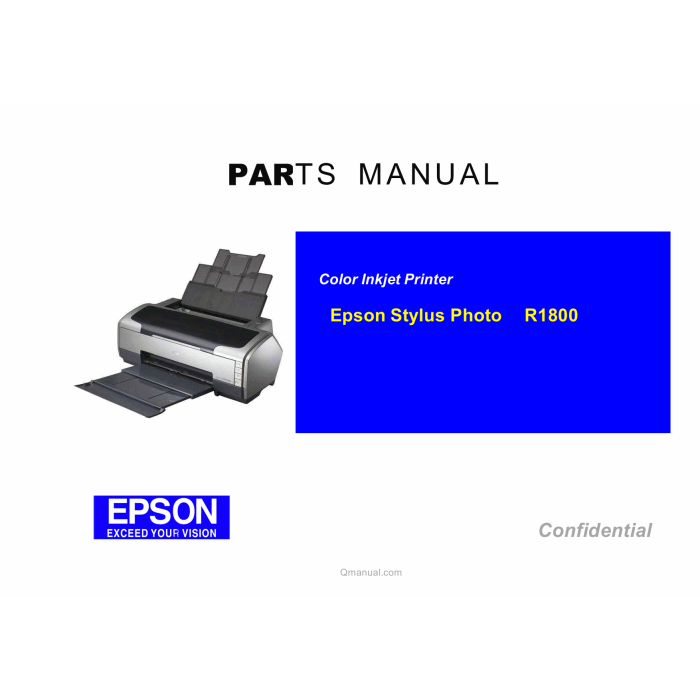 EPSON StylusPhoto R1800 Parts Manual