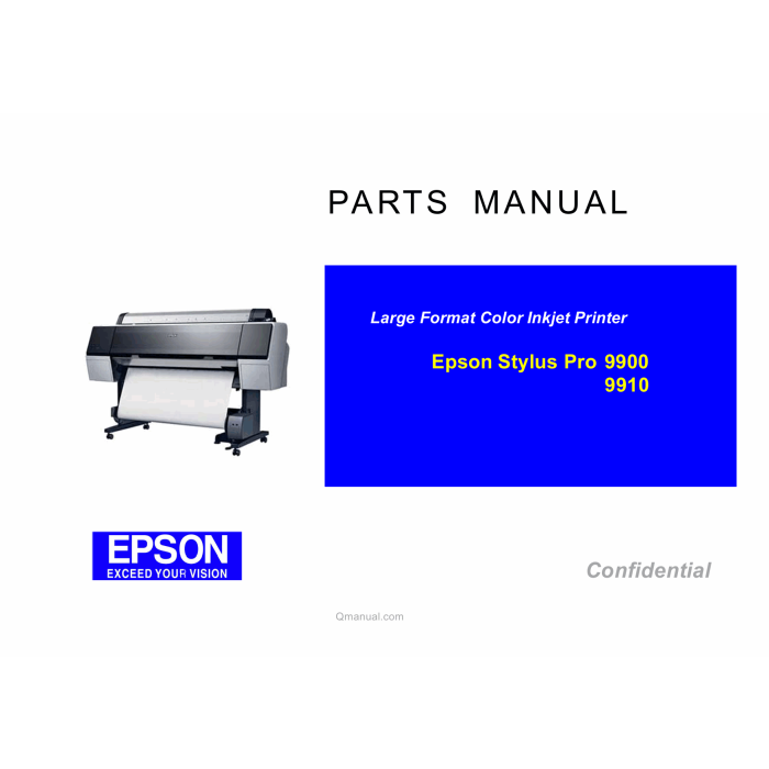 EPSON StylusPro 9900 9910 Parts Manual